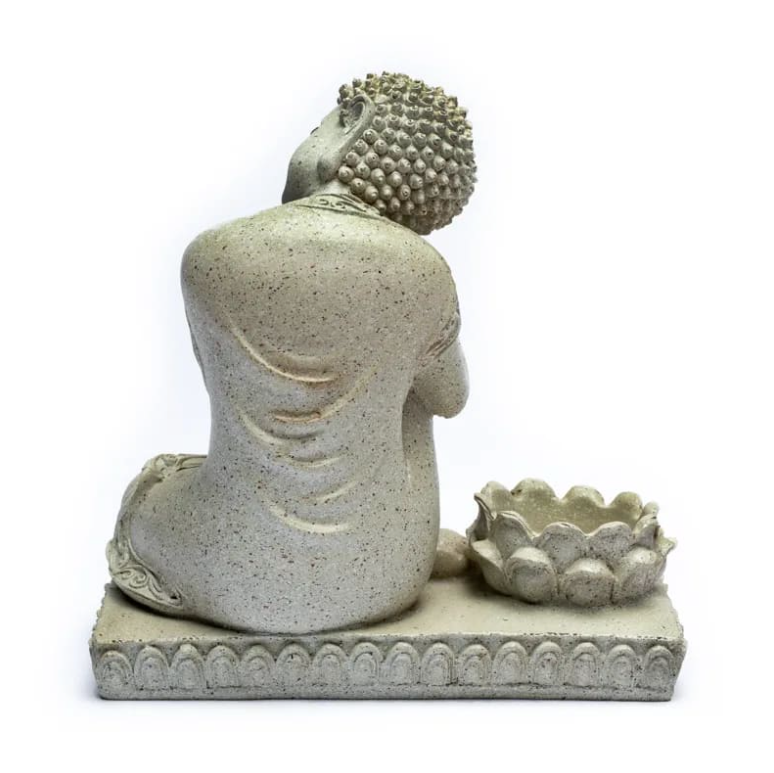 Buddha-Statue, Meditationskerze, beruhigend und entspannend - Tibetwelt