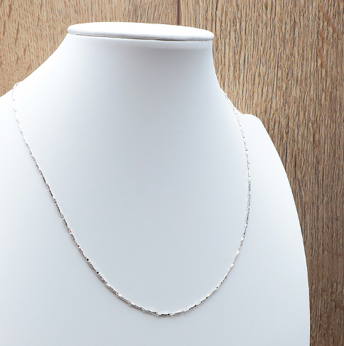 Chaîne Clarté Éternelle – Maille Épi en Argent 925 - Tibetwelt