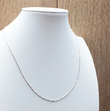 Chaîne Clarté Éternelle – Maille Épi en Argent 925 - Tibetwelt