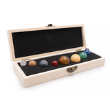 Set Kugeln Planeten aus natürlichen Steinen – 9 Mineralien – Tibetwelt