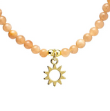 Collier Pierre de Soleil avec Pendentif Pierre de Soleil – Rayonnement, Chance et Énergie Positive - univers tibet