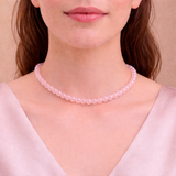 Collier Douceur du Cœur – Quartz Rose - univers tibet