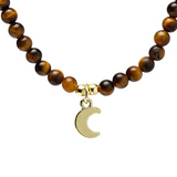 Tigerauge-Kette und Mond-Anhänger – Schutz, Intuition und Harmonie - Tibetwelt