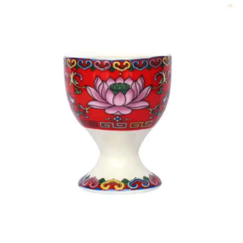 Buddhistische Opfergaben - Lotus-Blume - Set von 3, rot - Tibetwelt