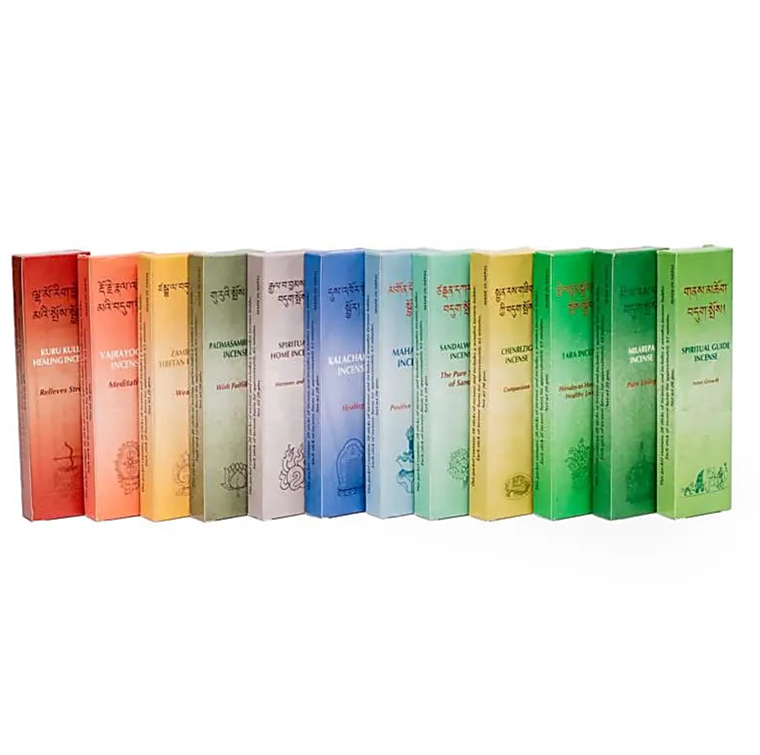 Tibetischer Räucherstäbchen SET - 12 Boxen - Tibetwelt