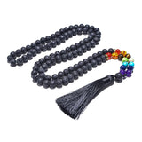 tibetanischer Lava-Mala mit 7 Chakren - Tibetwelt