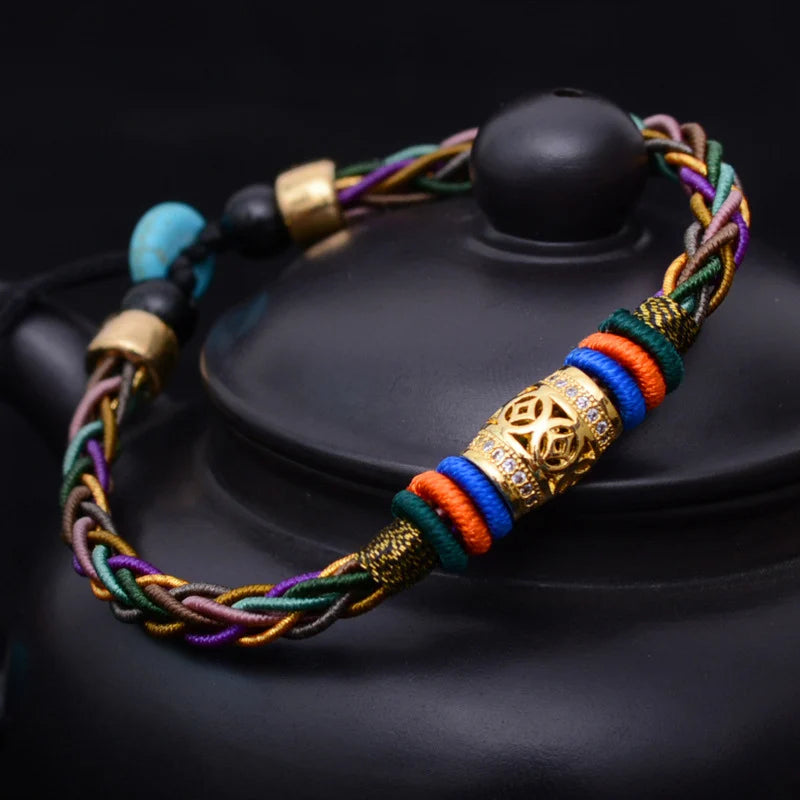 Tibetan Glücksbringer Armband mit 8 Strängen - Tibetwelt