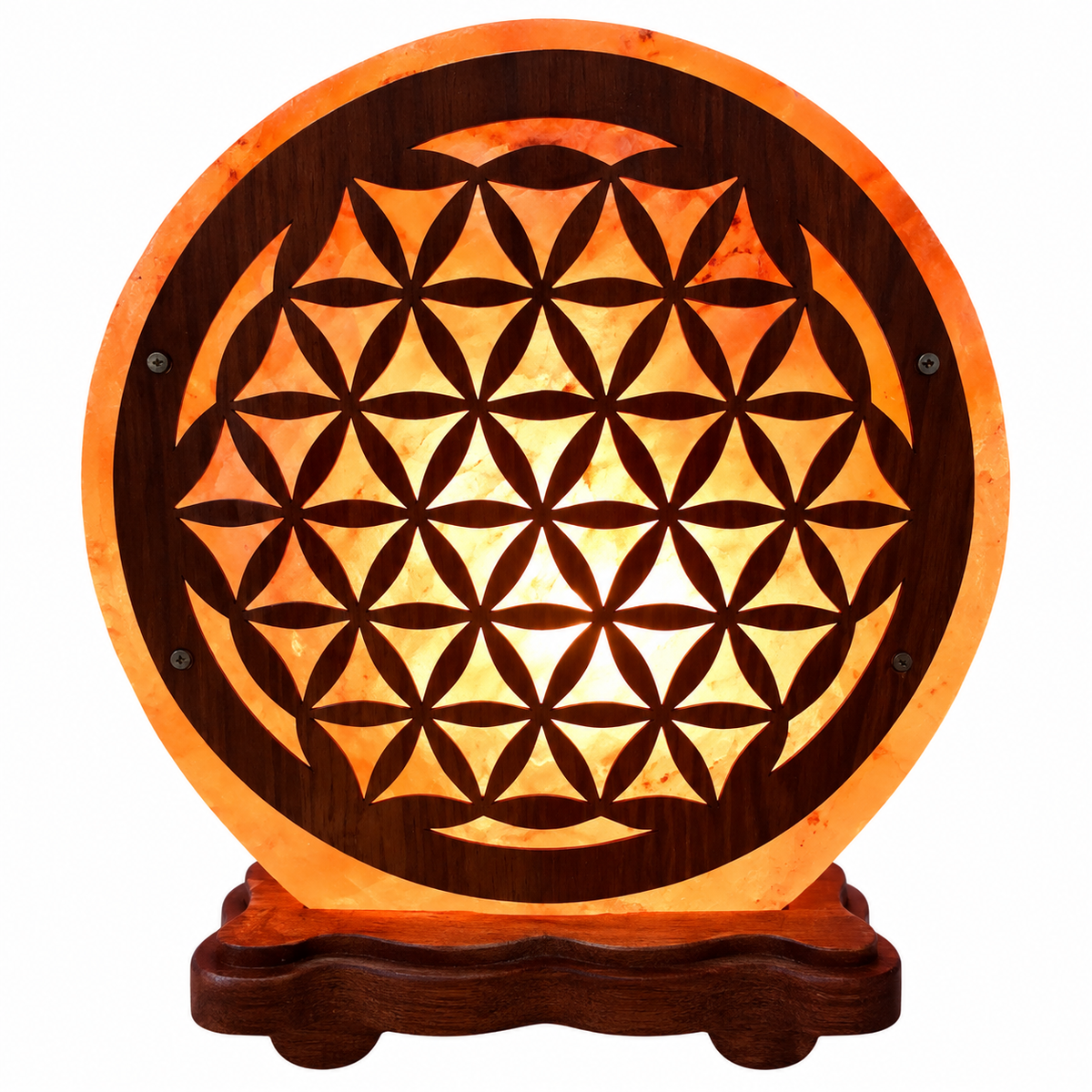 Lampe de Sel Fleur de Vie Géométrique - 5Kg - univers tibet