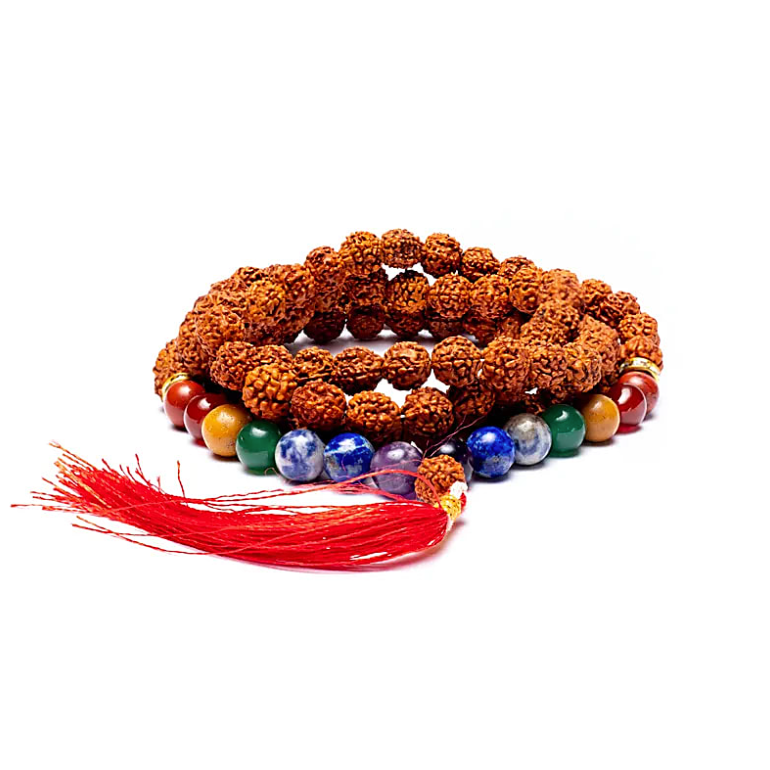 Mala aus 108 Mala-Perlen und Rudraksha – Tibetwelt