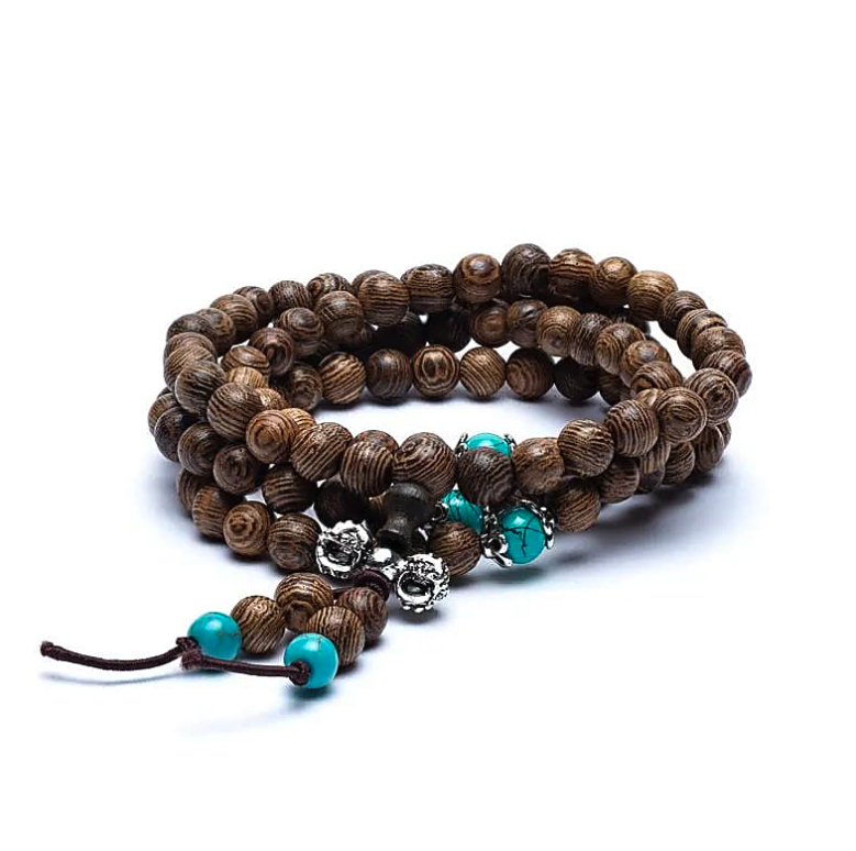 Mala Tibétain 108 Perles en Bois Naturel – Sérénité & Ancrage - univers tibet