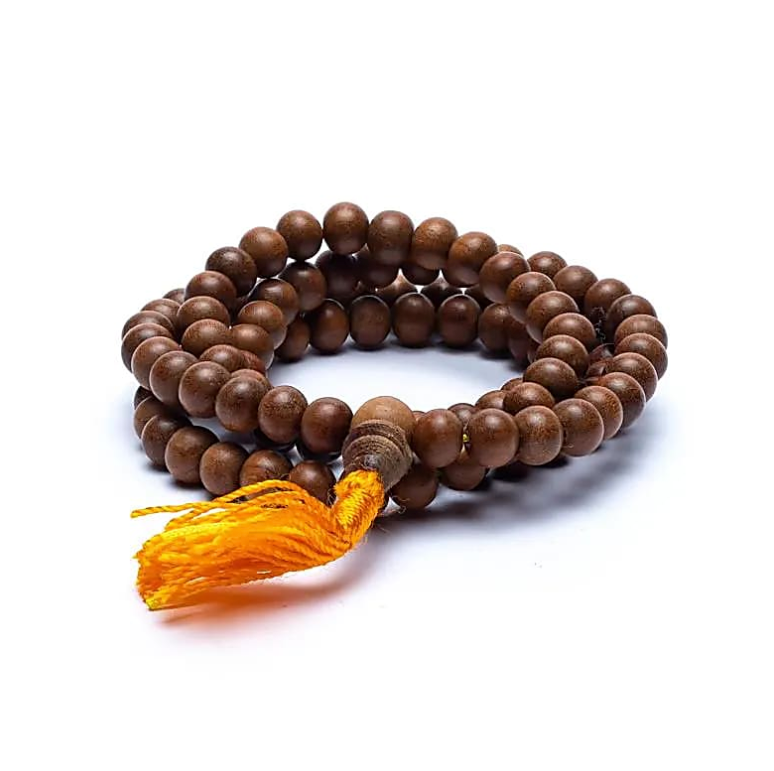 Tibetan Mala mit 108 Sandalt-Perlen - Tibetwelt