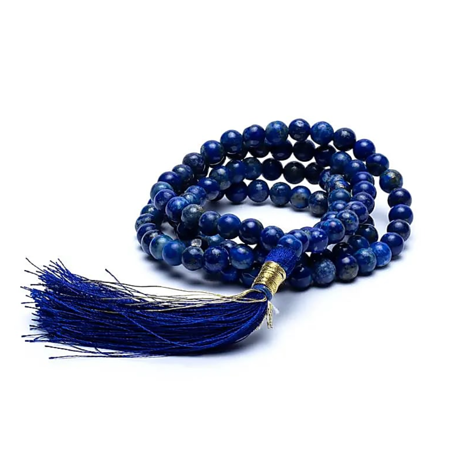 Tibetan Mala mit 108 Lapislazuli-Perlen - Tibetwelt