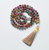 Mala Tibétain Arc-en-Ciel Intérieur - Tourmaline - Univers TIbet