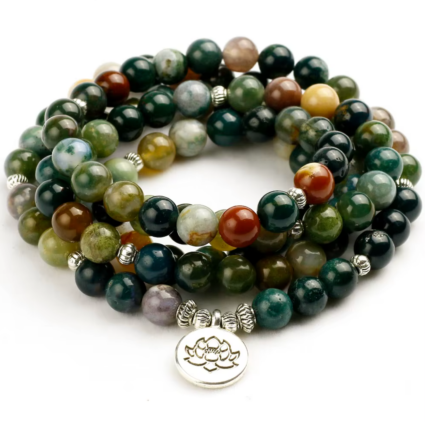 Tibetan Mala mit 108 Perlen, Jaspe, Tibetwelt