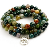 Tibetan Mala mit 108 Perlen, Jaspe, Tibetwelt