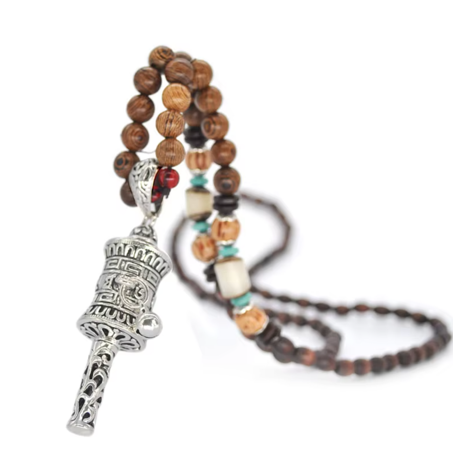 Tibetan Mala mit Gebetsmühle - Tibetwelt