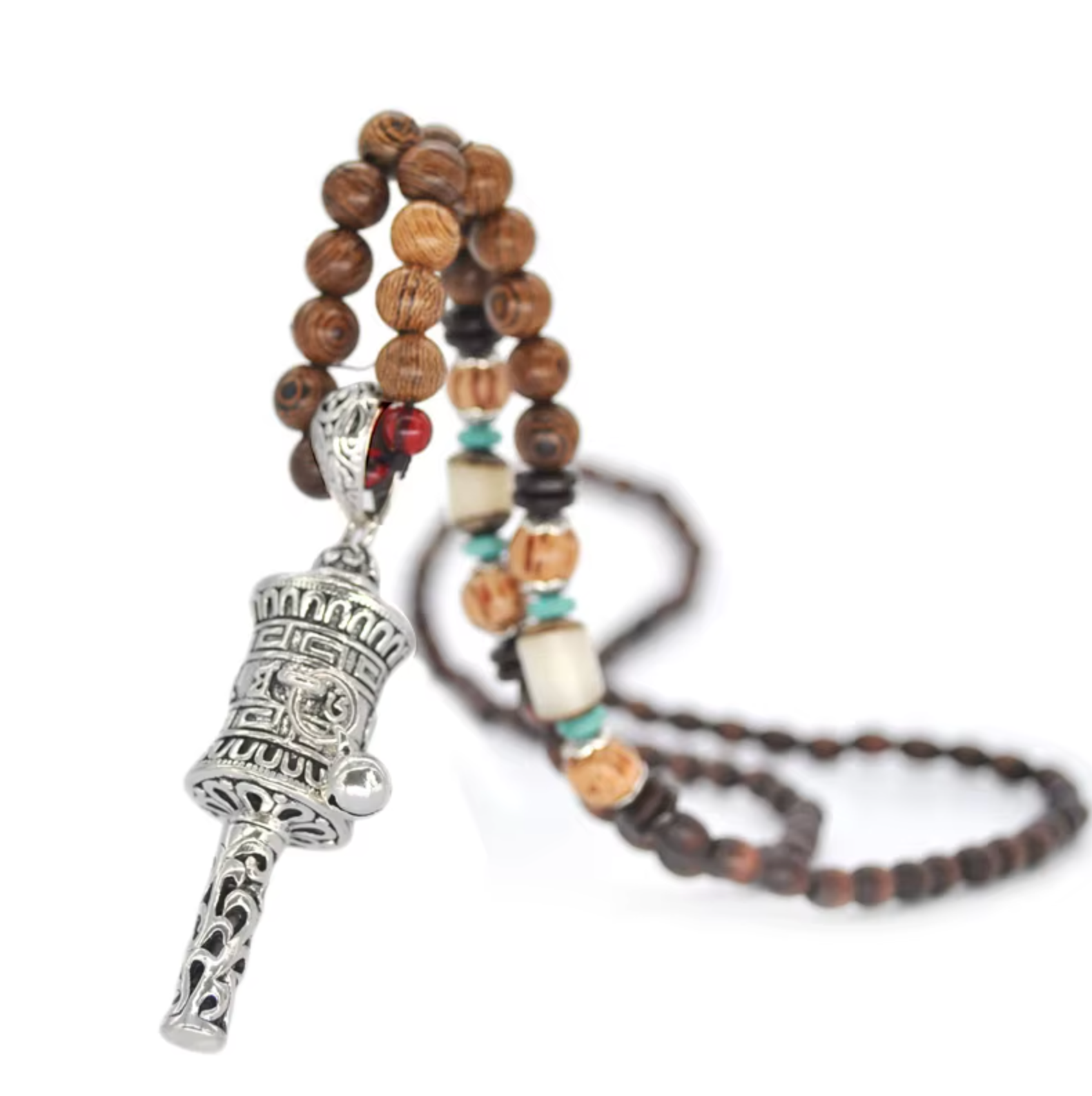 Tibetan Mala mit Gebetsmühle - Tibetwelt