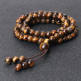 Tibetan Mala mit 108 Perlen aus Tigerauge - Tibetwelt
