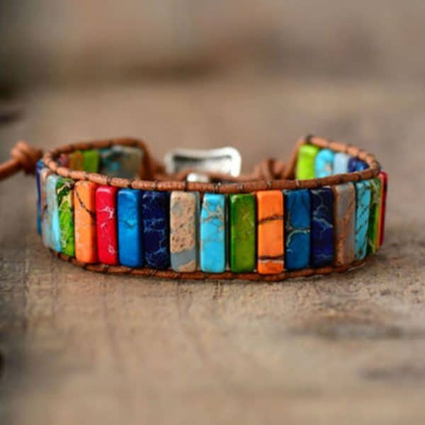 Armband 7 Chakren, natürliche Steine - Tibetwelt
