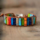 Armband 7 Chakren, natürliche Steine - Tibetwelt