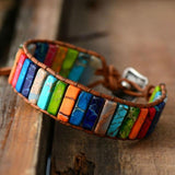 Armband 7 Chakren, Naturstein- Tibetwelt