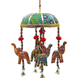 Mobile Élégance Éléphants & Clochettes – Artisanat Indien - Univers Tibet