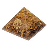 Orgonite Pyramide en Œil de Tigre - Univers Tibet