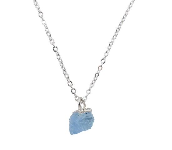 Amulett „Meeresschein“ aus rohem Türkis – 925er Silber – Tibetwelt