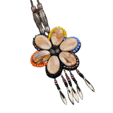 Pendentif Fleur de Coquillages Cauris Népalais - Univers Tibet