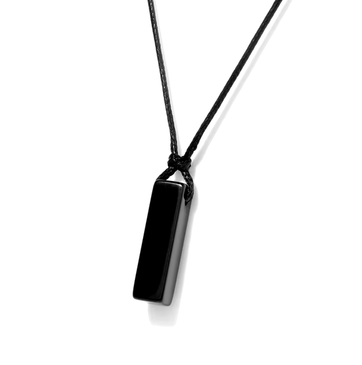 Geometrisches Naturstein-Amulett aus Obsidian - Tibetwelt