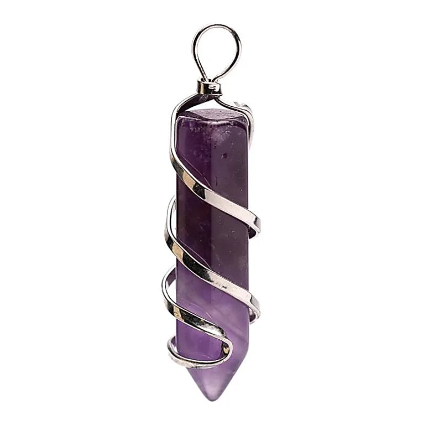 Amethyst-Anhänger mit Spirale - Tibetwelt