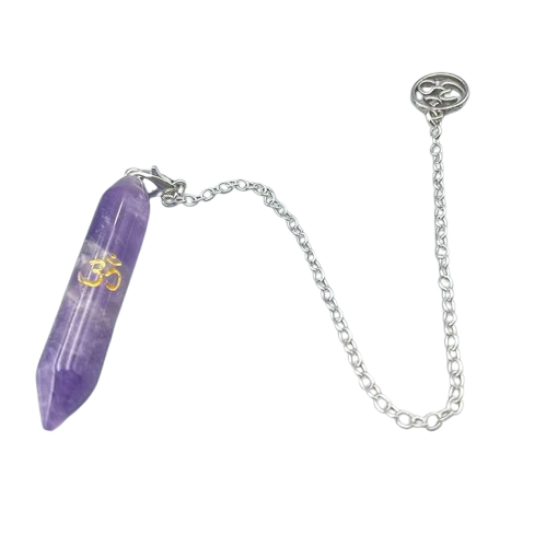 Pendel Om Weisheit Amethyst - Intuition, Ruhe und spiritueller Schutz - Tibetwelt