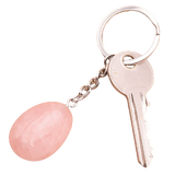 Schlüsselanhänger Caresse – Rosa Quarz A, Tropfen - Tibetwelt