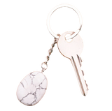 Porte-clés Nivéa – Howlite Blanche A - univers tibet