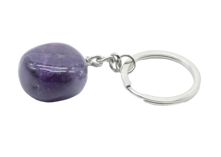 Schlüsselanhänger aus Amethyst – Ruhe und Schutz - Tibetwelt