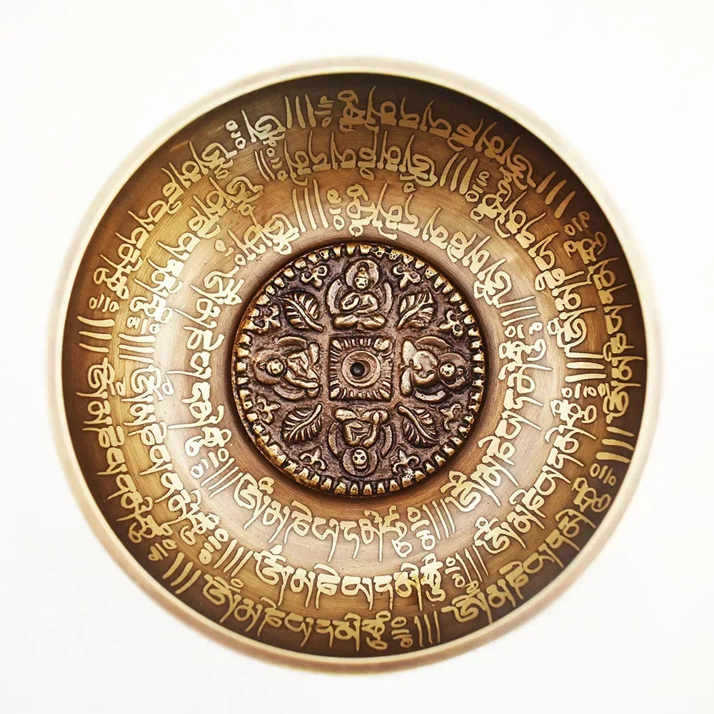 tibetanischer Chantschatz mit 4 Buddha-Darstellungen - Tibetwelt
