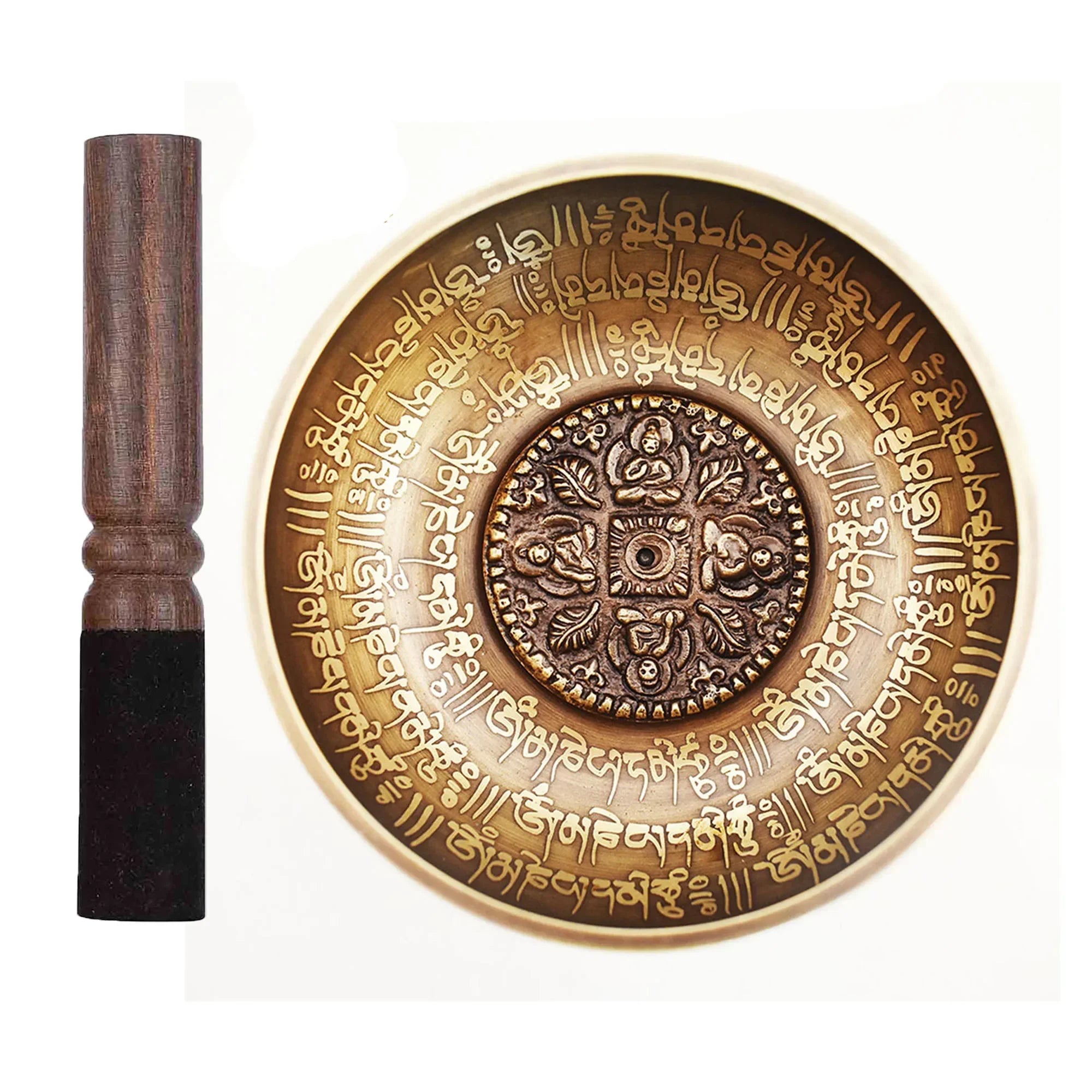 Tibetan Singing Bowl 4 Buddhas - Tibetwelt