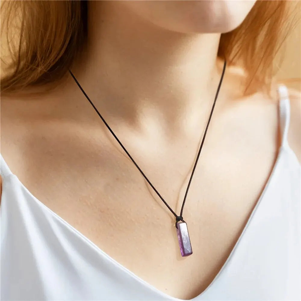 Geometrischer Amethyst Anhänger