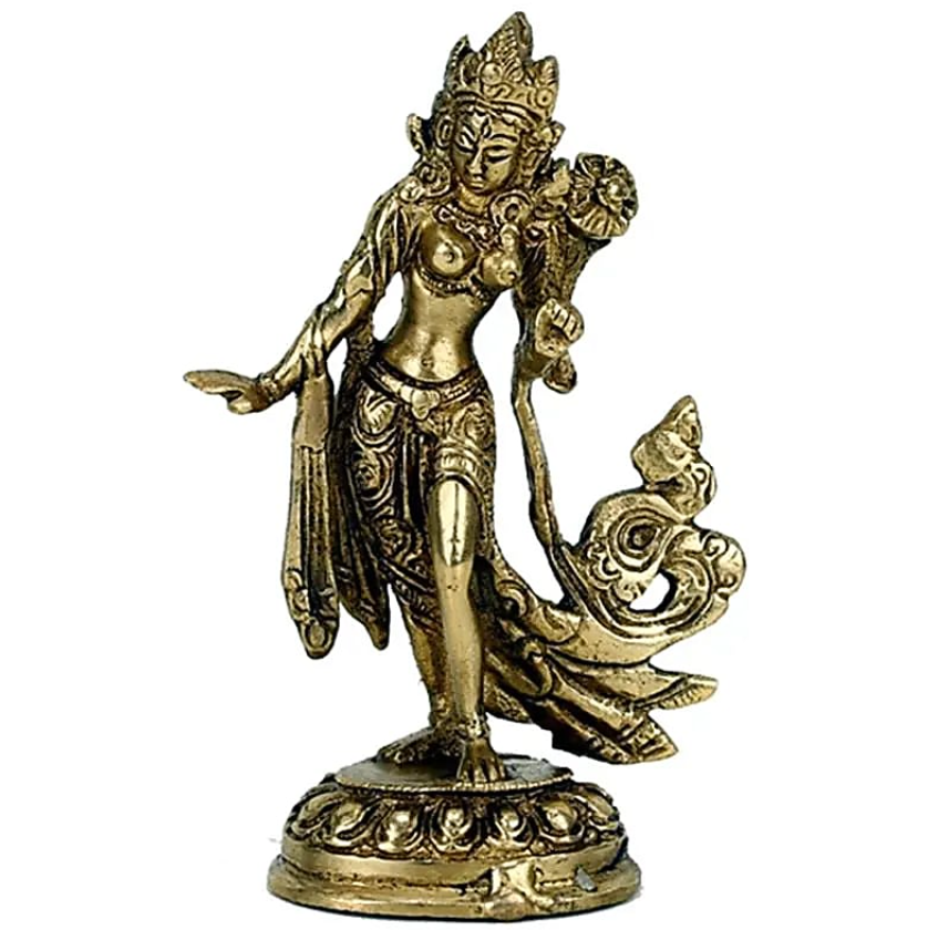 Tara-Statuette, grün, tanzend - Tibetwelt