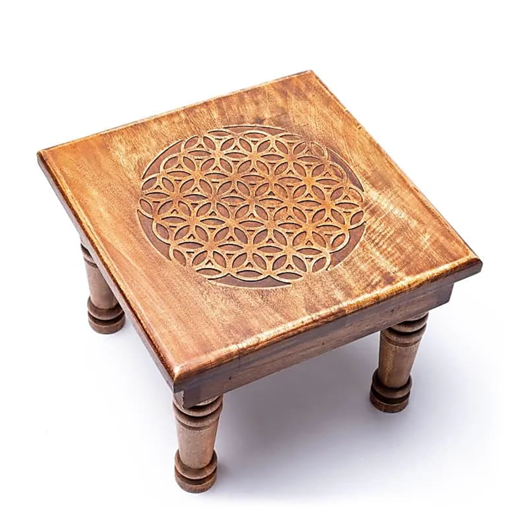Tabak mit Lebensbaum-Symbol – Heilige Energie & Harmonie aus Akazienholz - Tibetwelt