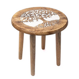 Table d'Appoint Arbre de Vie Bois de Manguier - Univers Tibet
