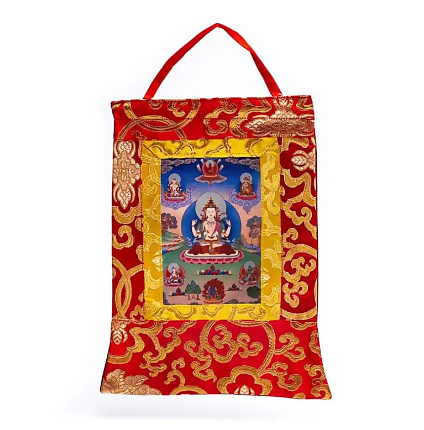 Gedrucktes Thangka Chenrezig - Tibetwelt