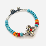 Tibetisches Segensarmband mit heiliger Blume