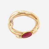 Wickelarmband – Labradorit – natürliche Farbe