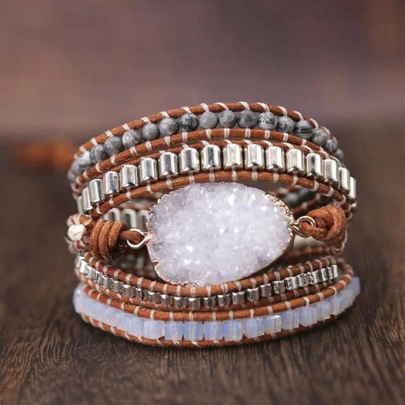 Armband Wrap Quarz Kristall - Tibetwelt