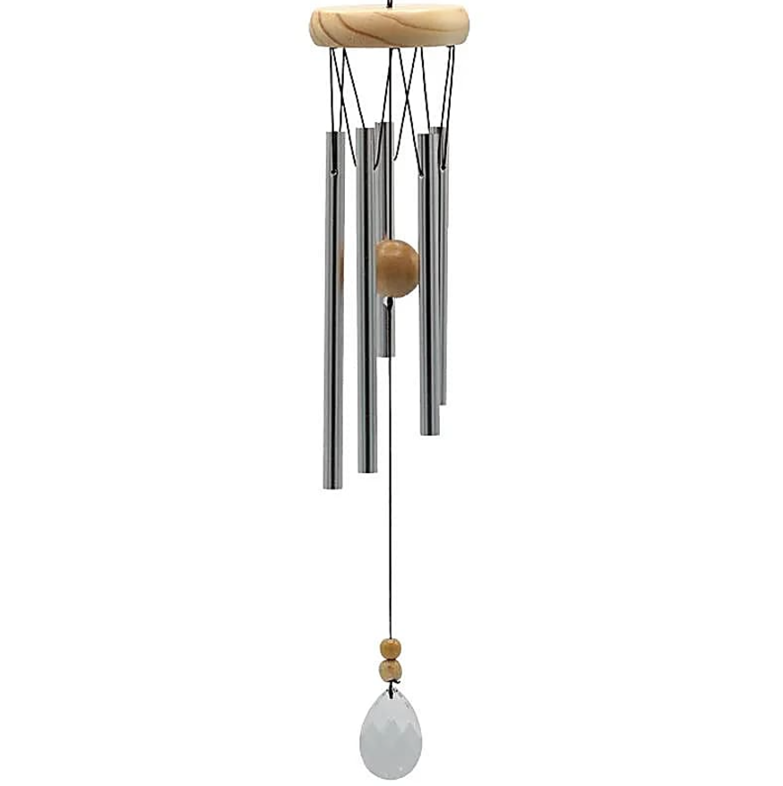 Windspiel mit 5 Rohren, Kristall-Sensor - Tibetwelt