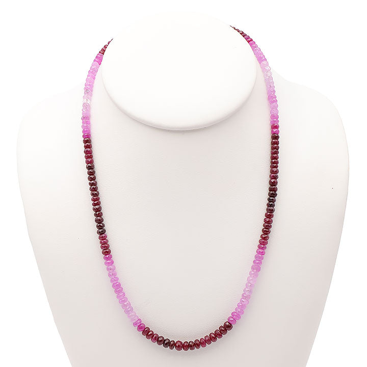 Collier Flamme du Cœur en Rubis Dégradé – 116 cts - univers tibet