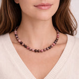 collier boules rhodonite - univers tibet