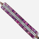 Wickelarmband aus Jaspis und Kristallen