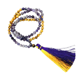 mala-amethyste-et-agate-doree - univers tibet